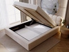Polsterbett mit Bettkasten und Lattenrost 140x200 Plaza Beige