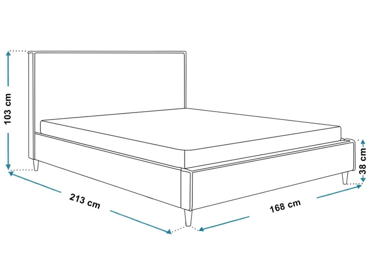 Polsterbett mit Lattenrost 160x200 Grenada Beige