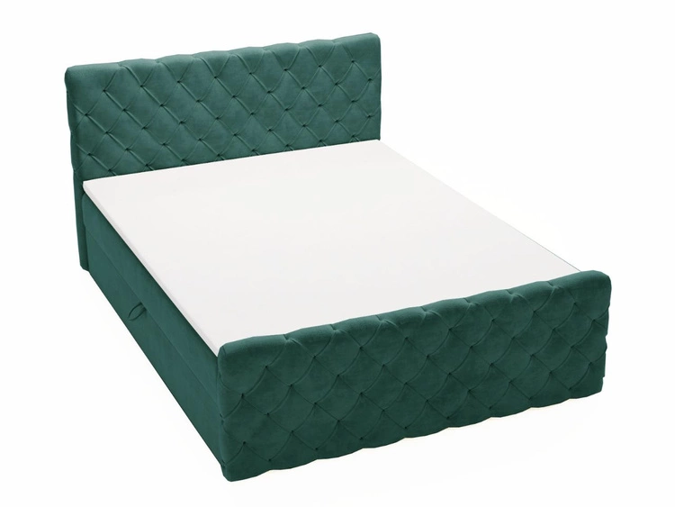 Boxspringbett mit Bettkasten 140x200 Lunaris Grün