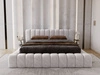 Polsterbett mit Bettkasten und Lattenrost 120x200 Italia Hellgrau