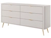 Kommode mit 6 Schubladen Latina Beige