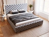 Polsterbett mit Bettkasten und Lattenrost 120x200 Astra Hellgrau