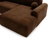 Ecksofa L-Form mit Schlaffunktion und Bettkasten Savana Rechts Braun