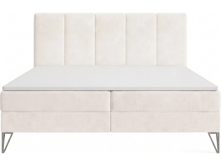 Boxspringbett mit Bettkasten 120x200 Vendi cremig