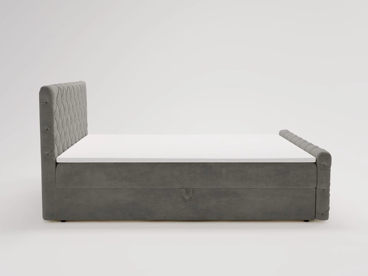 Boxspringbett mit Bettkasten 160x200 Lunaris Dunkelgrau
