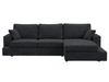 Ecksofa L-Form fürs Wohnzimmer Nesto Rechts Schwarz