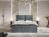 Boxspringbett mit Bettkasten 120x200 Hera Dunkelgrau