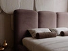Polsterbett mit Bettkasten und Lattenrost 120x200 Bubble Braun