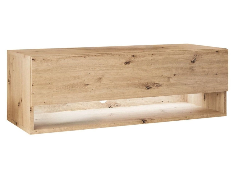 Hänge TV-Schrank 90 cm für Wohnzimmer mit LED-Beleuchtung Aurelie Artisan Eiche