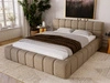 Polsterbett mit Bettkasten und Lattenrost 160x200 Alicante Boucle Braun