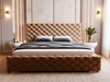 Polsterbett mit Bettkasten und Lattenrost 180x200 Astra Braun