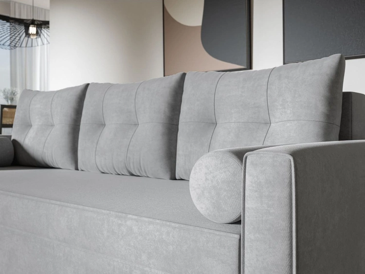 Schlafsofa mit Bettfunktion und Bettkasten Pori Grün