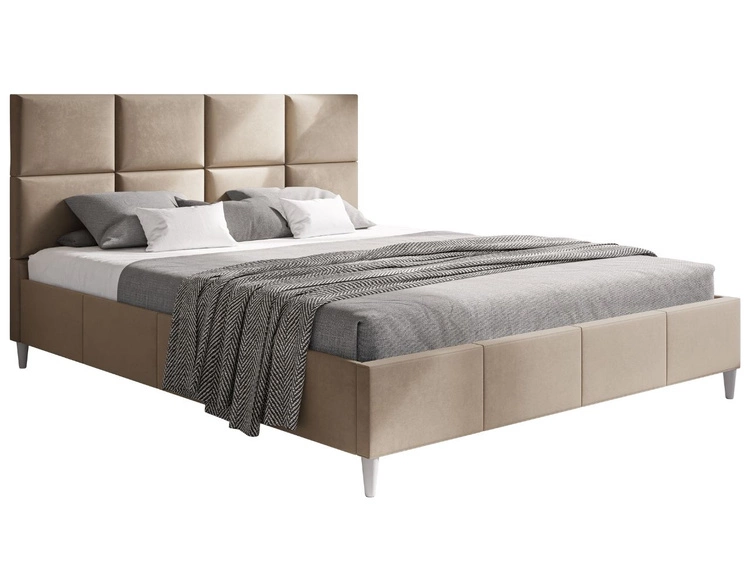 Polsterbett mit Lattenrost 120x200 Luxe Beige