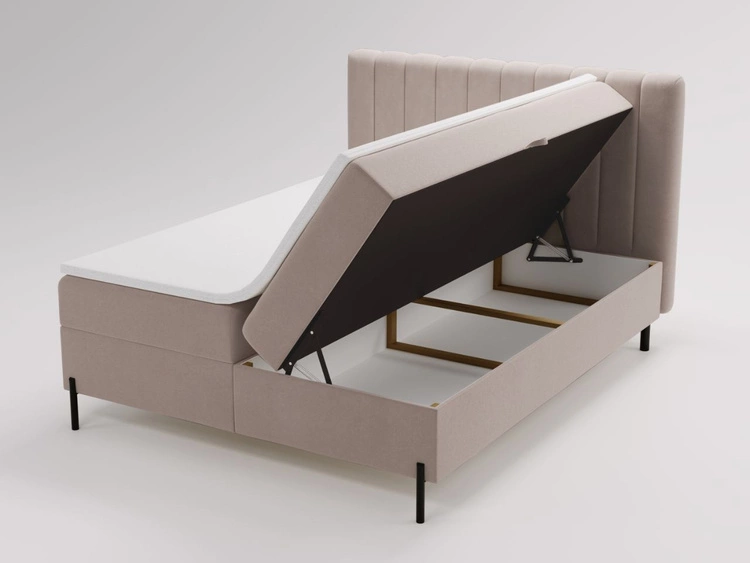 Boxspringbett mit Bettkasten 160x200 Primavera Beige