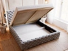 Polsterbett mit Bettkasten und Lattenrost 120x200 Astra Hellgrau
