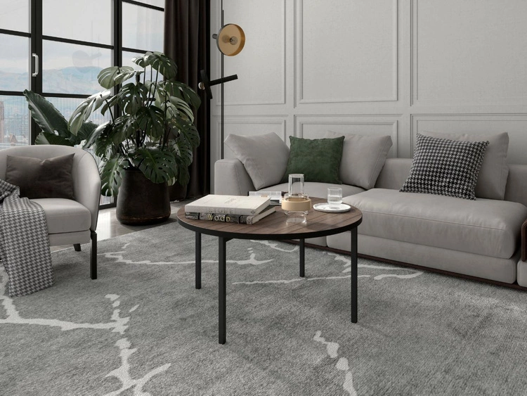 Runder Couchtisch Sevilla Dunkelbraun