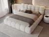Polsterbett mit Bettkasten und Lattenrost 180x200 Modo aus Bouclé-Stoff Beige