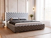 Polsterbett mit Bettkasten und Lattenrost 140x200 Astra Hellgrau