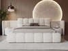 Polsterbett mit Bettkasten und Lattenrost 180x200 Modo aus Bouclé-Stoff Beige