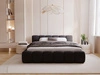 Polsterbett mit Bettkasten und Lattenrost 160x200 Cloud Low Bouclé-Stoff Schwarz