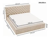 Polsterbett mit Bettkasten und Lattenrost 200x200 Apollo  Blau