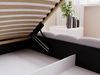 Polsterbett mit Bettkasten und Lattenrost 180x200 Cloud Low Bouclé-Stoff Grau