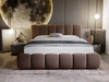 Polsterbett mit Bettkasten und Lattenrost 160x200 Cloud Braun