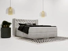 Boxspringbett mit Bettkasten 140x200 Lion Hellgrau