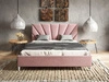 Polsterbett mit Lattenrost 140x200 Fuzi Rosa