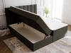 Boxspringbett mit Bettkasten 200x200 Mocca Dunkelgrau