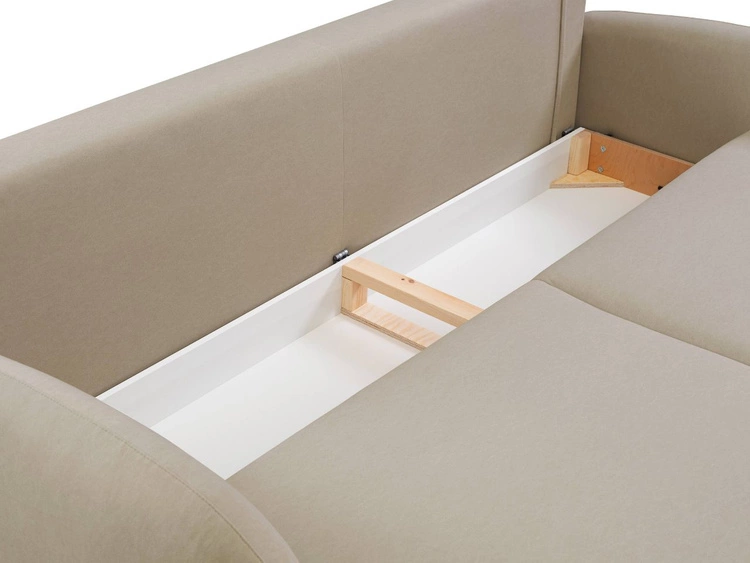 Schlafsofa mit Bettfunktion und Bettkasten Alta Braun