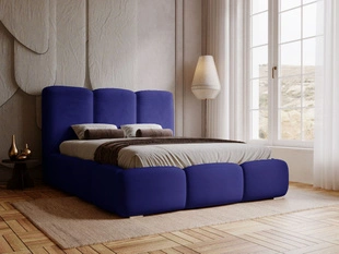 Polsterbett mit Bettkasten und Lattenrost 140x200 Bubble Blau