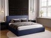 Polsterbett mit Bettkasten und Lattenrost 140x200 Monaco Blau