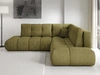 Ecksofa mit Schlaffunktion und Bettkasten Links Kair Grün