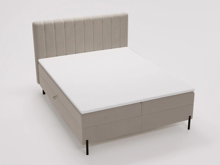 Boxspringbett mit Bettkasten 120x200 Primavera Beige