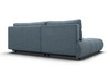 Ecksofa mit Schlaffunktion und Bettkasten Links Milet Dunkelblau