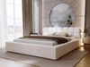 Polsterbett mit Bettkasten und Lattenrost 160x200 Plaza Creme