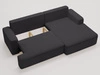 Ecksofa L-Form Rechts mit Schlaffunktion und Bettkasten California Schwarz