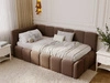 Jugendbett Einzelbett mit Bettkasten und Lattenrost 90x200 Cloud One Braun