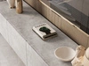 Hängeschrank mit Türen und LED-Beleuchtung 200 cm Nodoo Beton 