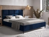 Polsterbett mit Lattenrost 140x200 Luxe Dunkelblau