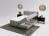 Boxspringbett mit Bettkasten 140x200 Forte Hellgrau