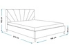 Polsterbett mit Lattenrost 160x200 Fuzi Beige