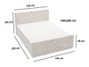 Boxspringbett mit Bettkasten 140x200 Lunaris Dunkelgrau