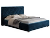 Polsterbett mit Bettkasten und Lattenrost 140x200 Taranto Dunkelblau