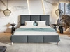 Polsterbett mit Lattenrost 120x200 Trio Dunkelgrau