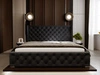 Polsterbett mit Bettkasten und Lattenrost 200x200 Kingston Schwarz