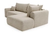 Ecksofa L-Form mit Schlaffunktion und Bettkasten Savana Bis Beige