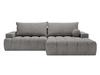 Ecksofa L-Form mit Schlaffunktion und Bettkasten Havi Rechts Grau