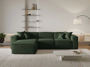 Ecksofa L-Form Links Arizona Grün